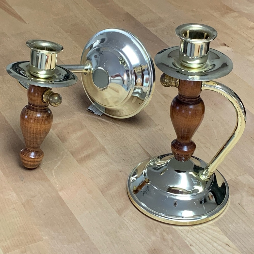 Vintage Home Interiors Candle Holders Wall Sconces interchangeable wood